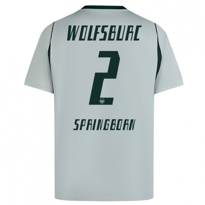 Danxen Mujer Camiseta Noah Springborn #2 Verde Gris 2ª Equipación 2026/27 La Camisa México