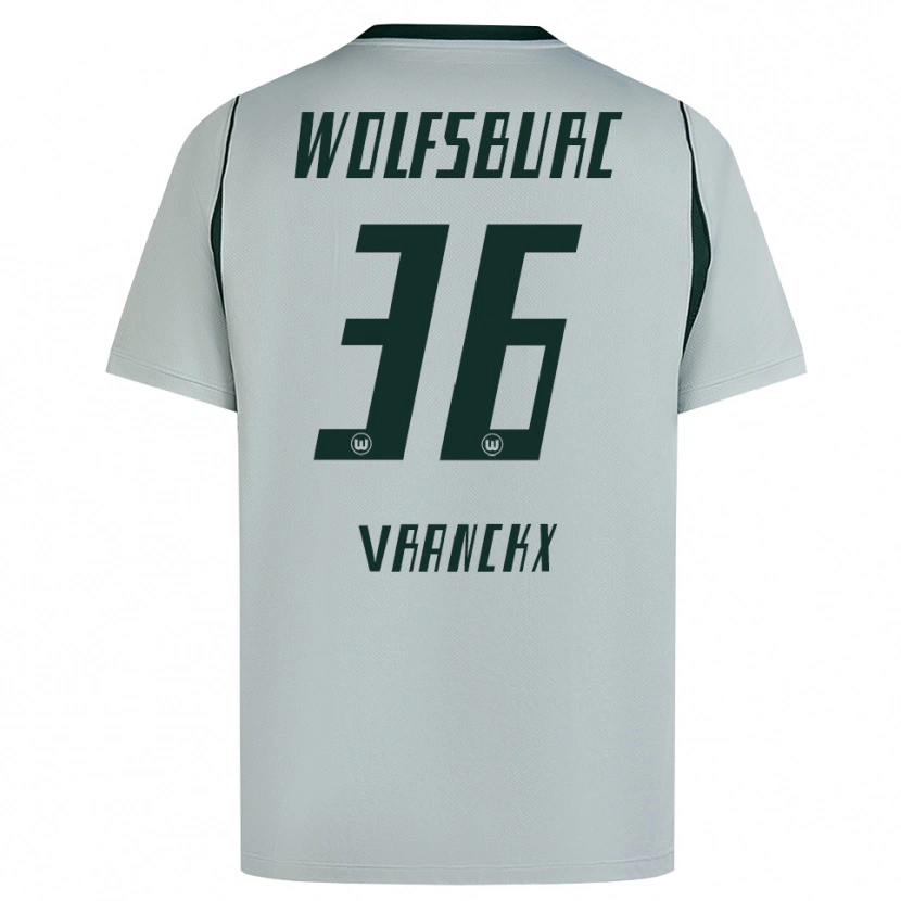 Danxen Mujer Camiseta Aster Vranckx #36 Verde Gris 2ª Equipación 2026/27 La Camisa México