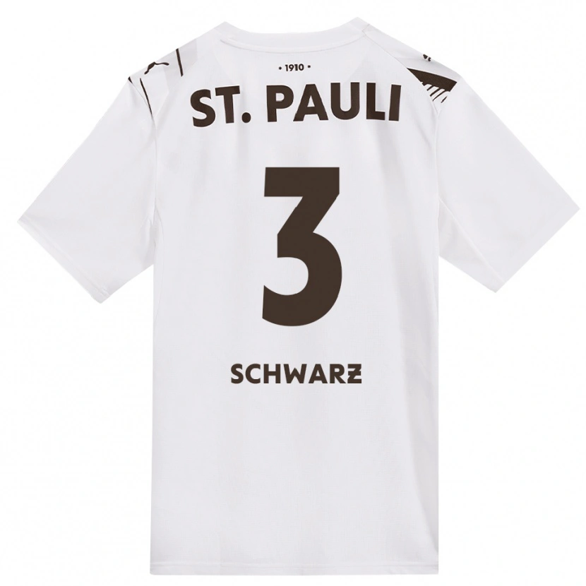 Danxen Mujer Camiseta Jannick Schwarz #3 Café Blanco Rojo 2ª Equipación 2026/27 La Camisa México