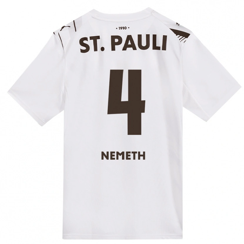 Danxen Mujer Camiseta David Nemeth #4 Café Blanco Rojo 2ª Equipación 2026/27 La Camisa México