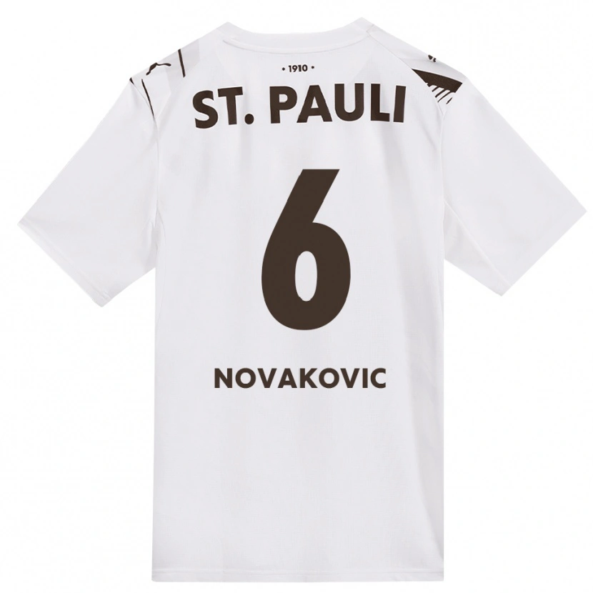 Danxen Mujer Camiseta Milivoje Novakovic #6 Café Blanco Rojo 2ª Equipación 2026/27 La Camisa México