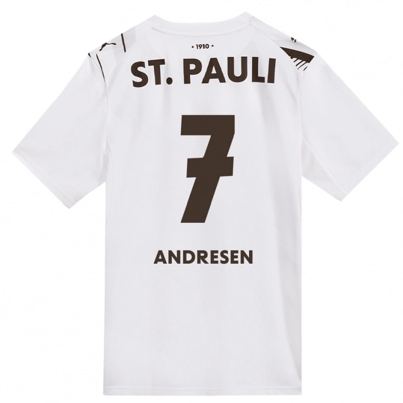 Danxen Mujer Camiseta Jan Andresen #7 Café Blanco Rojo 2ª Equipación 2026/27 La Camisa México