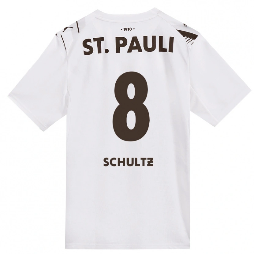 Danxen Mujer Camiseta Paul Schultz #8 Café Blanco Rojo 2ª Equipación 2026/27 La Camisa México