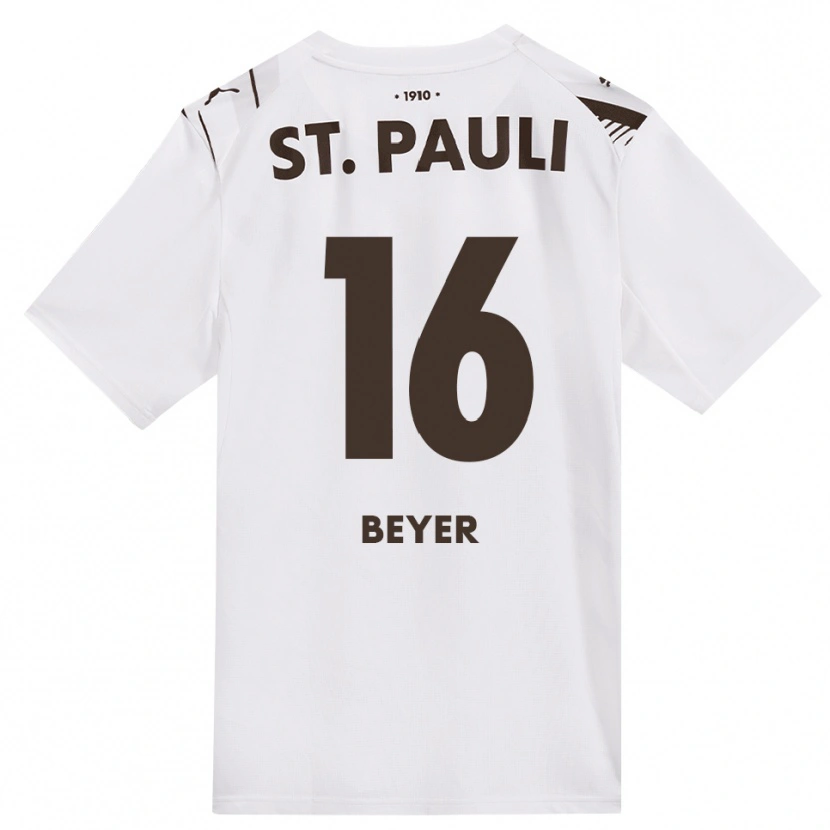Danxen Mujer Camiseta Lasse Beyer #16 Café Blanco Rojo 2ª Equipación 2026/27 La Camisa México