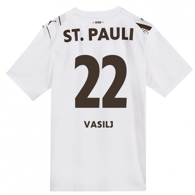 Danxen Mujer Camiseta Nikola Vasilj #22 Café Blanco Rojo 2ª Equipación 2026/27 La Camisa México