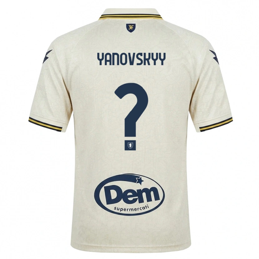 Danxen Mujer Camiseta Riccardo Yanovskyy #0 Oldlace Amarillo Negro 2ª Equipación 2026/27 La Camisa México