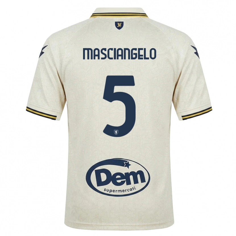 Danxen Mujer Camiseta Edoardo Masciangelo #5 Oldlace Amarillo Negro 2ª Equipación 2026/27 La Camisa México