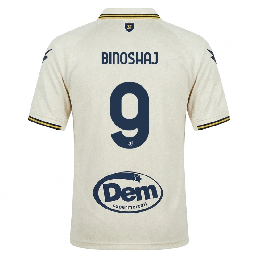 Danxen Mujer Camiseta Samuele Binoshaj #9 Oldlace Amarillo Negro 2ª Equipación 2026/27 La Camisa México