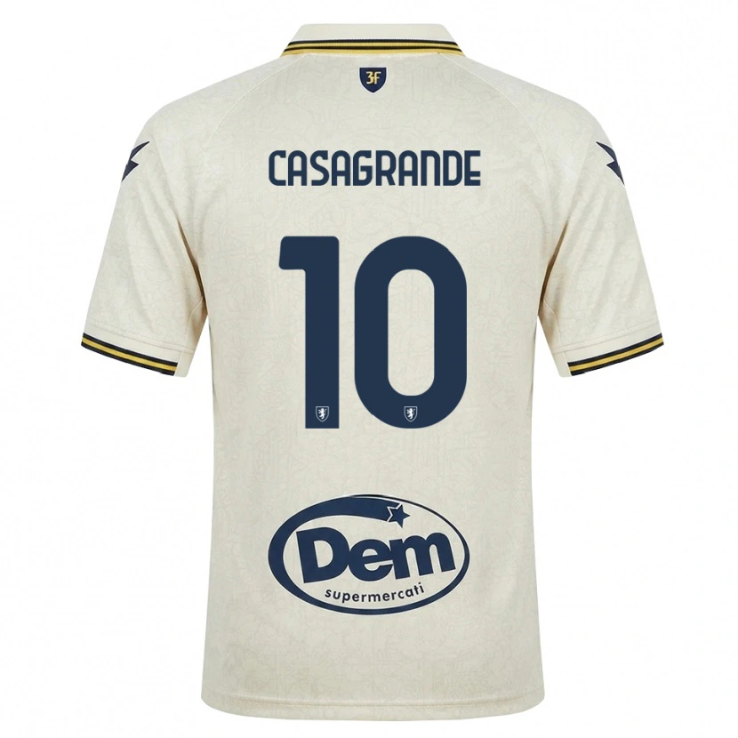 Danxen Mujer Camiseta Gianfilippo Casagrande #10 Oldlace Amarillo Negro 2ª Equipación 2026/27 La Camisa México