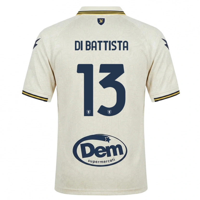 Danxen Mujer Camiseta Cristiano Di Battista #13 Oldlace Amarillo Negro 2ª Equipación 2026/27 La Camisa México