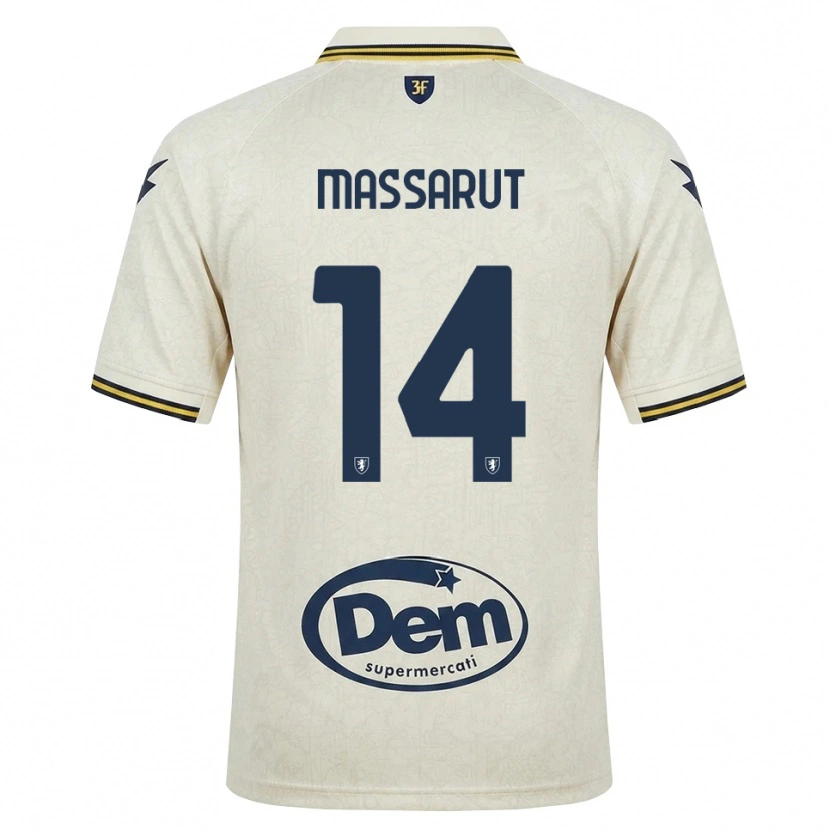 Danxen Mujer Camiseta Daniele Massarut #14 Oldlace Amarillo Negro 2ª Equipación 2026/27 La Camisa México