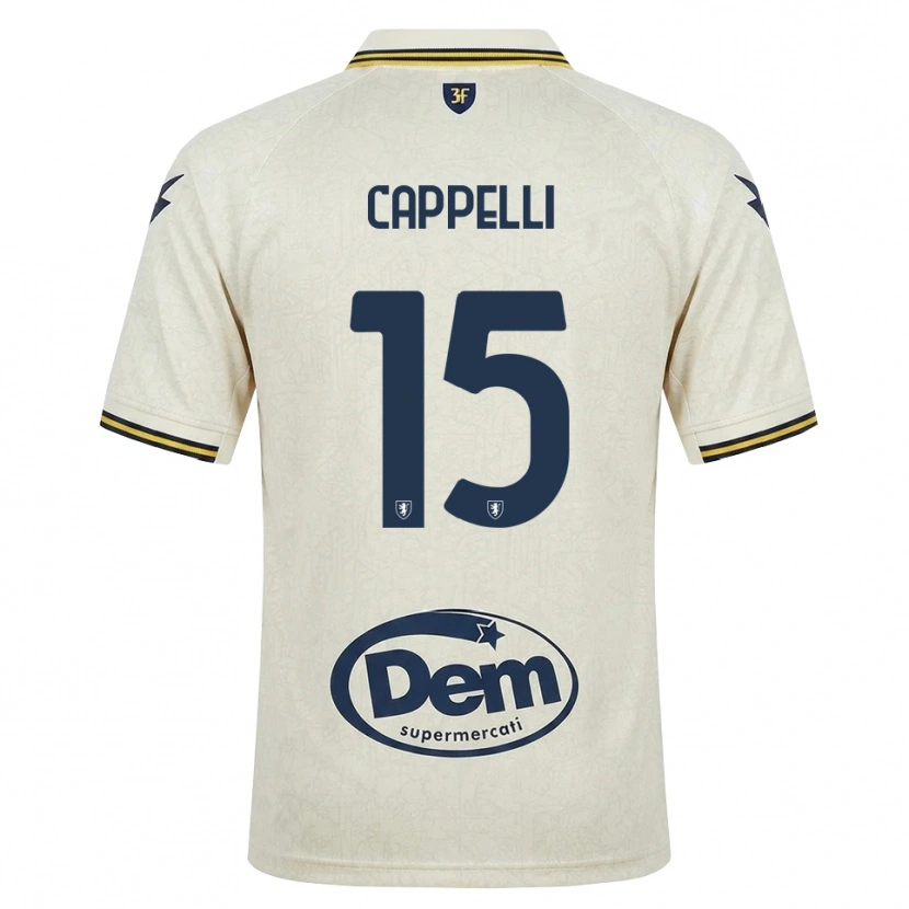 Danxen Mujer Camiseta Rocco Cappelli #15 Oldlace Amarillo Negro 2ª Equipación 2026/27 La Camisa México