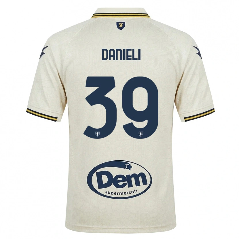 Danxen Mujer Camiseta Alessio Danieli #39 Oldlace Amarillo Negro 2ª Equipación 2026/27 La Camisa México