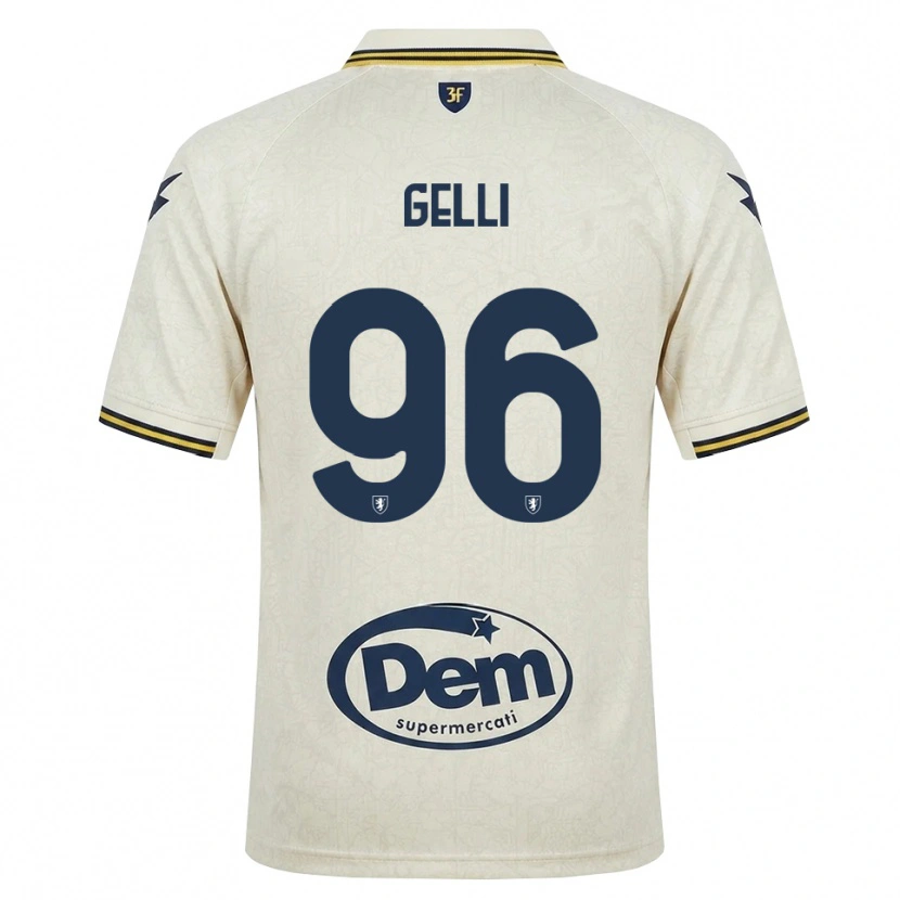 Danxen Mujer Camiseta Francesco Gelli #96 Oldlace Amarillo Negro 2ª Equipación 2026/27 La Camisa México
