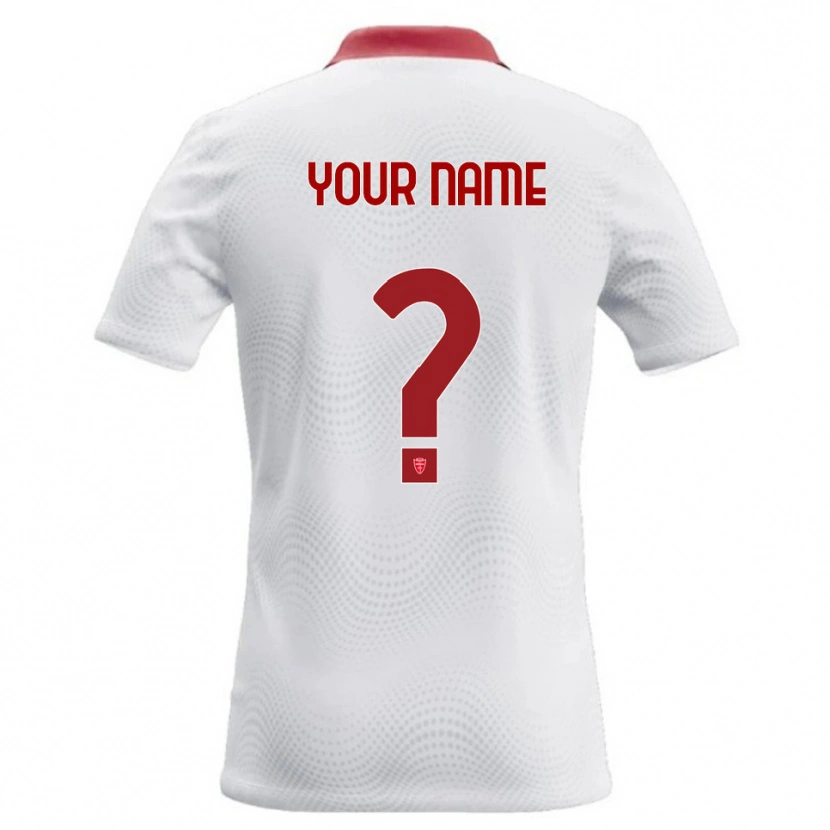 Danxen Mujer Camiseta Su Nombre #0 Blanco Rojo 2ª Equipación 2026/27 La Camisa México