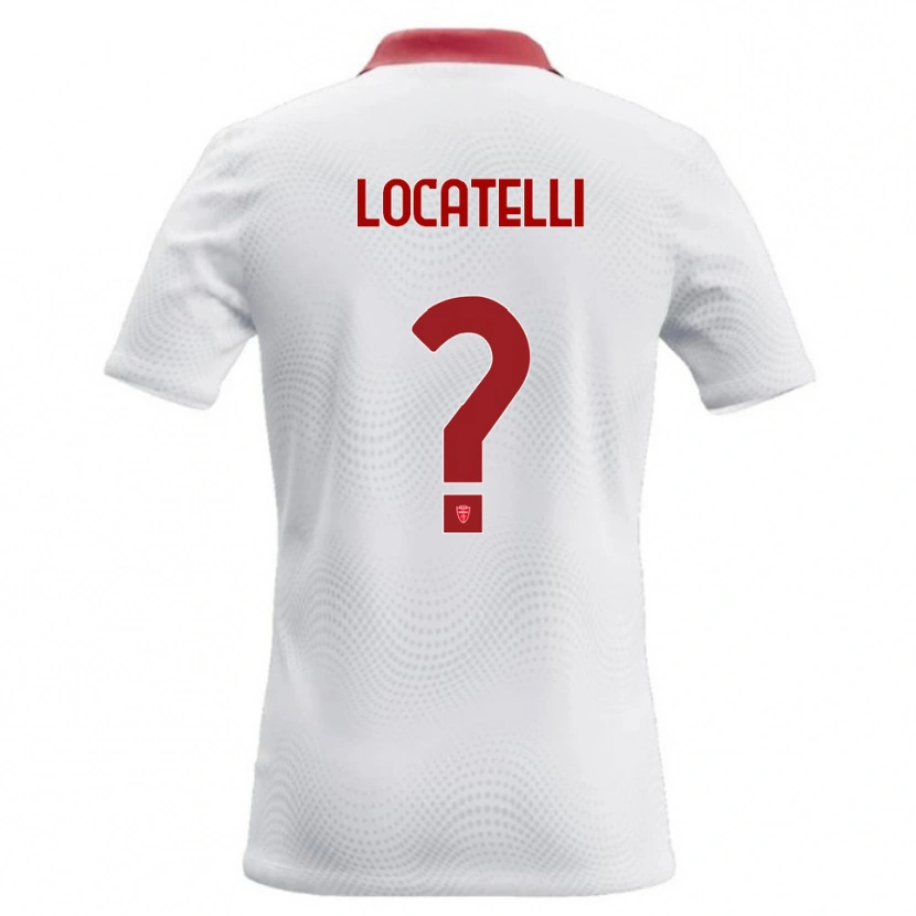 Danxen Mujer Camiseta Matteo Locatelli #0 Blanco Rojo 2ª Equipación 2026/27 La Camisa México