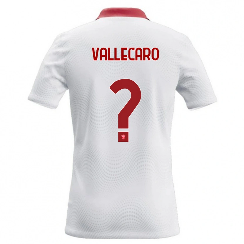Danxen Mujer Camiseta Christian Vallecaro #0 Blanco Rojo 2ª Equipación 2026/27 La Camisa México