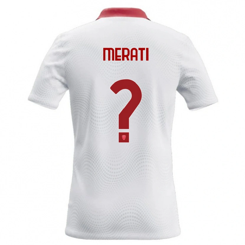 Danxen Mujer Camiseta Mattia Merati #0 Blanco Rojo 2ª Equipación 2026/27 La Camisa México
