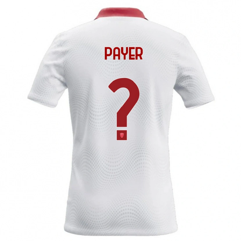 Danxen Mujer Camiseta Leonardo Payer #0 Blanco Rojo 2ª Equipación 2026/27 La Camisa México