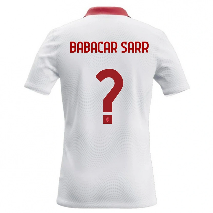 Danxen Mujer Camiseta Pietro Babacar Sarr #0 Blanco Rojo 2ª Equipación 2026/27 La Camisa México