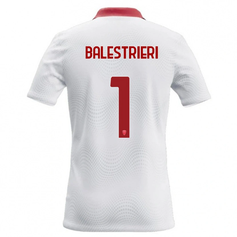Danxen Mujer Camiseta Alessandro Balestrieri #1 Blanco Rojo 2ª Equipación 2026/27 La Camisa México