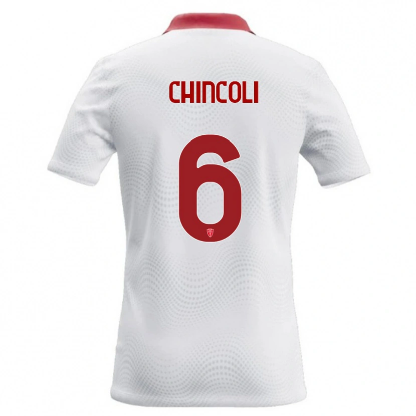 Danxen Mujer Camiseta Lorenzo Chincoli #6 Blanco Rojo 2ª Equipación 2026/27 La Camisa México