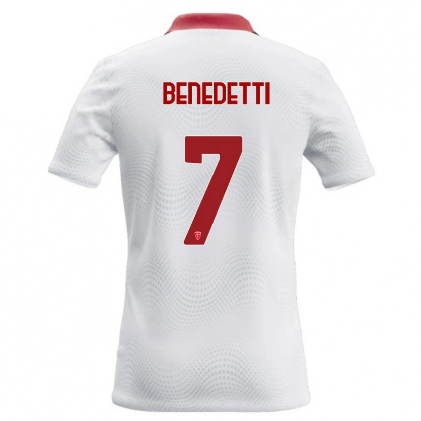 Danxen Mujer Camiseta Elia Benedetti #7 Blanco Rojo 2ª Equipación 2026/27 La Camisa México