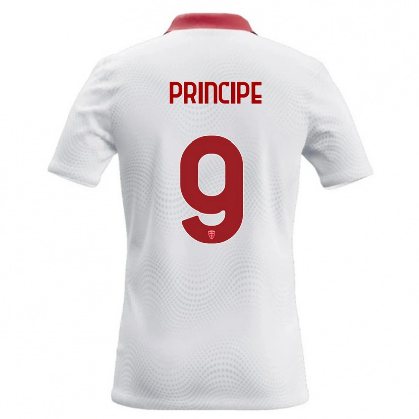 Danxen Mujer Camiseta Tommaso Principe #9 Blanco Rojo 2ª Equipación 2026/27 La Camisa México