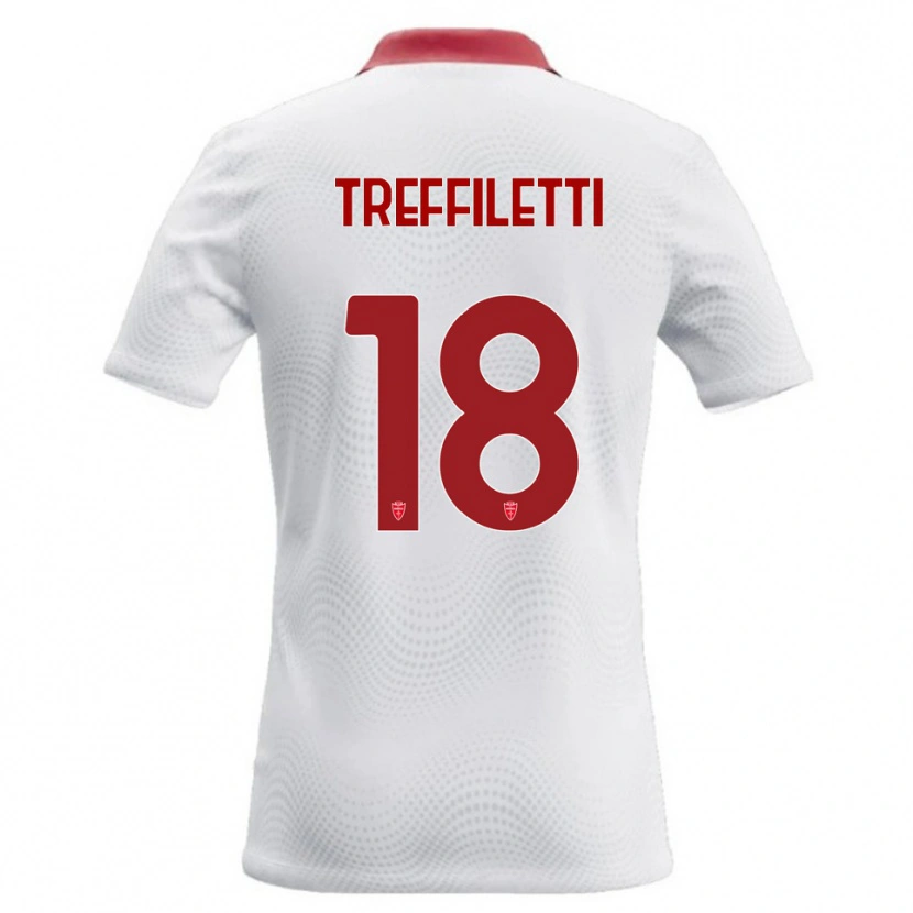 Danxen Mujer Camiseta Danilo Treffiletti #18 Blanco Rojo 2ª Equipación 2026/27 La Camisa México