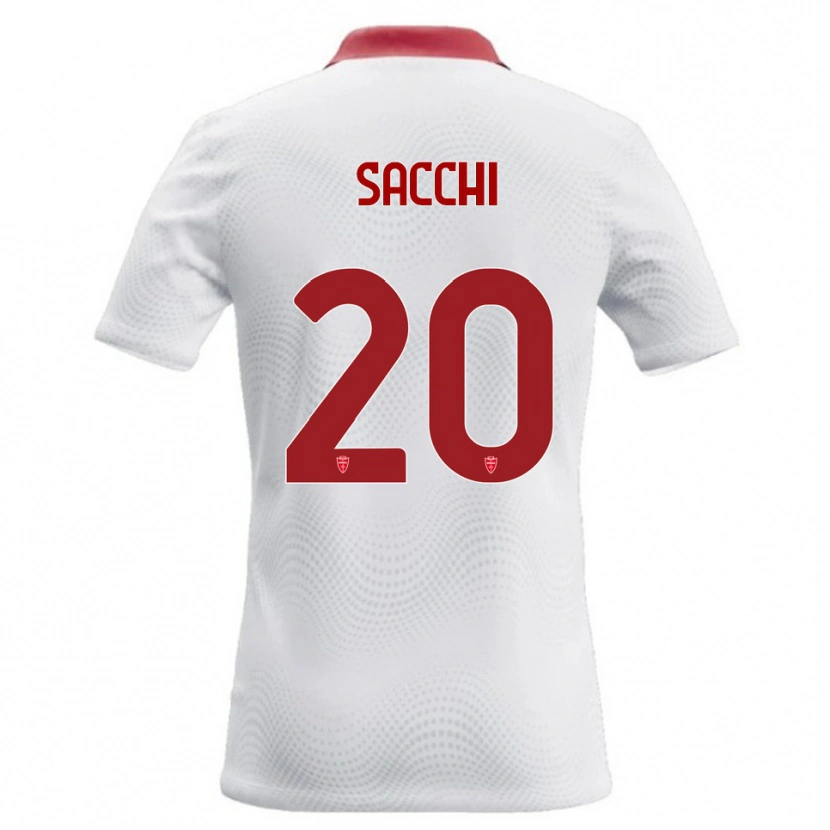 Danxen Mujer Camiseta Riccardo Sacchi #20 Blanco Rojo 2ª Equipación 2026/27 La Camisa México