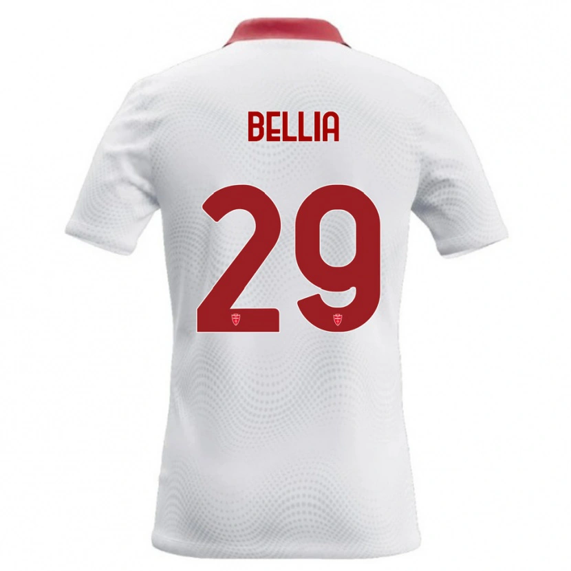 Danxen Mujer Camiseta Edoardo Bellia #29 Blanco Rojo 2ª Equipación 2026/27 La Camisa México