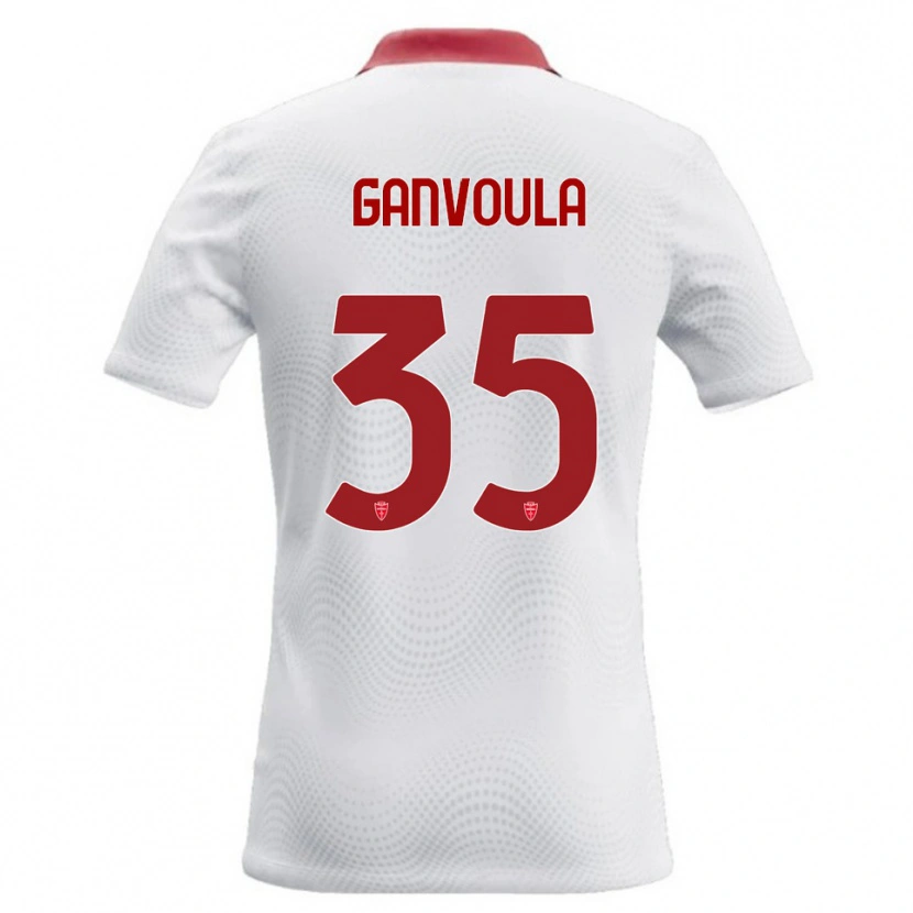 Danxen Mujer Camiseta Silvere Ganvoula #35 Blanco Rojo 2ª Equipación 2026/27 La Camisa México