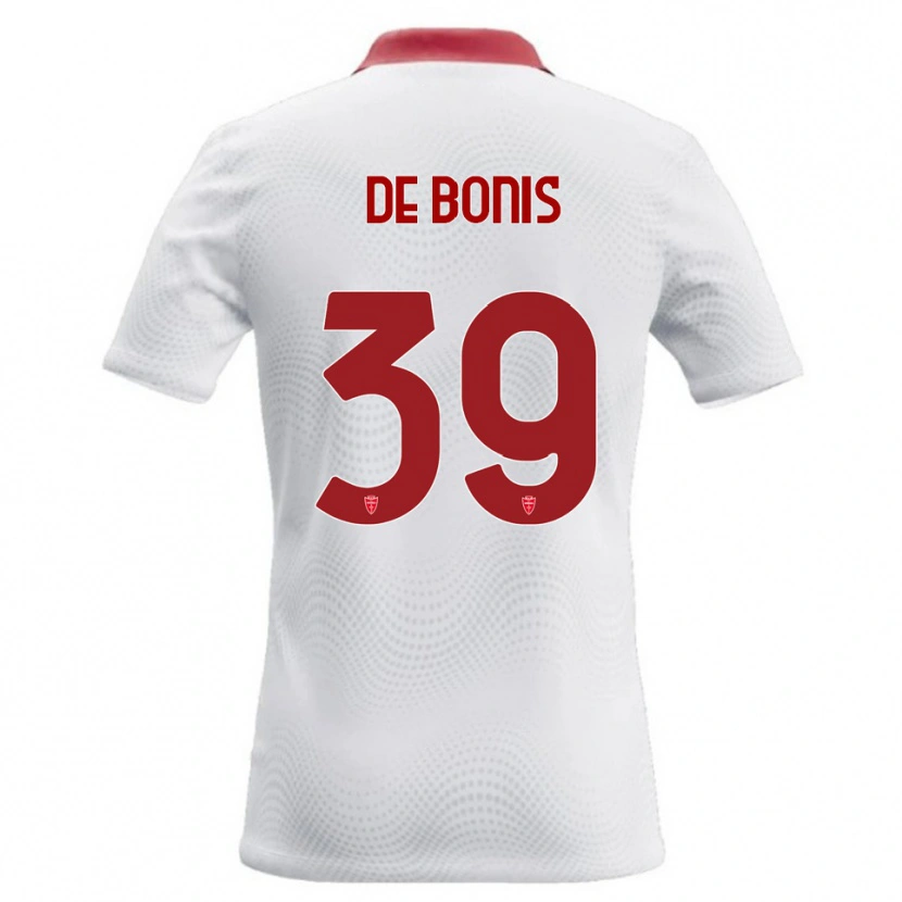 Danxen Mujer Camiseta Andrea De Bonis #39 Blanco Rojo 2ª Equipación 2026/27 La Camisa México