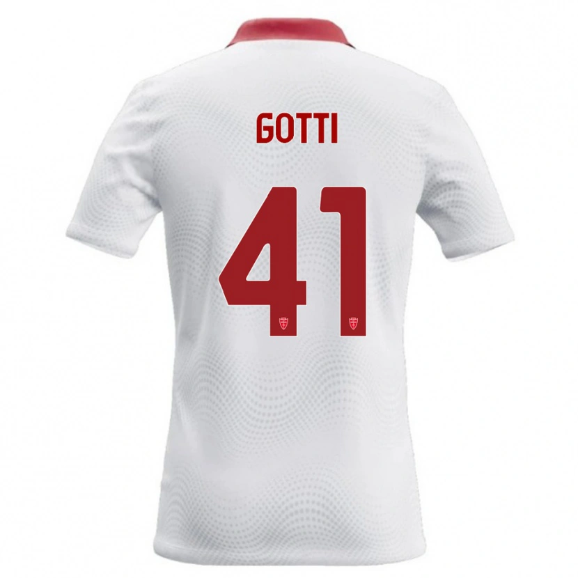 Danxen Mujer Camiseta Andrea Gotti #41 Blanco Rojo 2ª Equipación 2026/27 La Camisa México