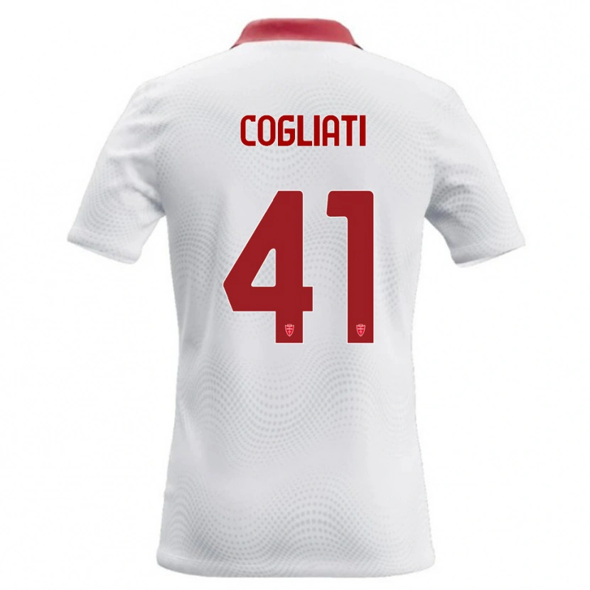 Danxen Mujer Camiseta Andrea Cogliati #41 Blanco Rojo 2ª Equipación 2026/27 La Camisa México