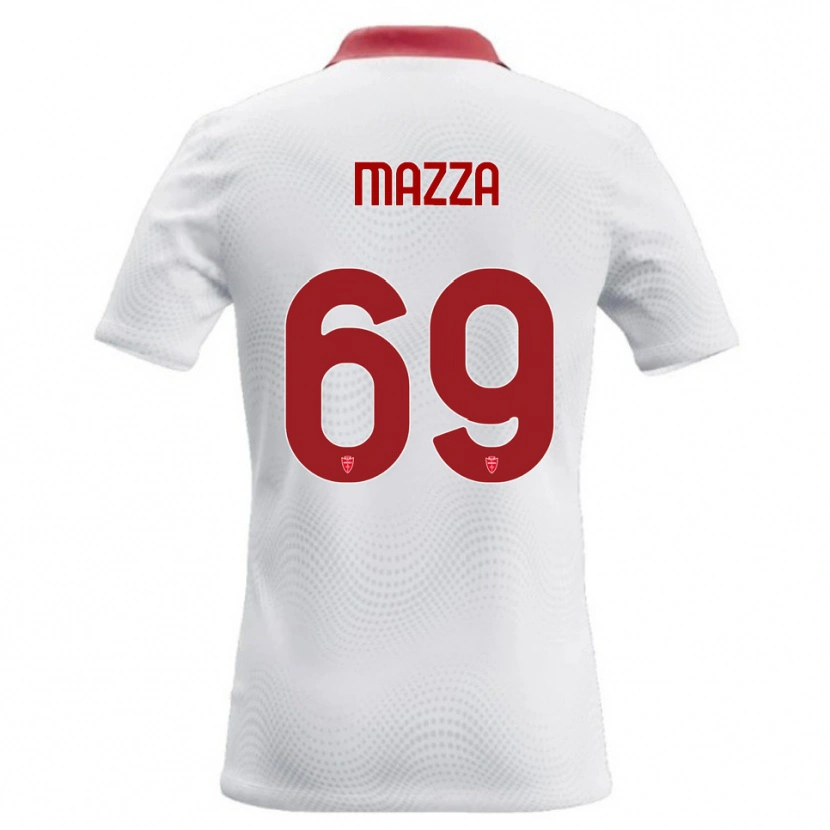 Danxen Mujer Camiseta Andrea Mazza #69 Blanco Rojo 2ª Equipación 2026/27 La Camisa México