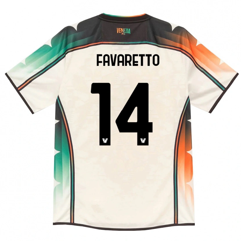 Danxen Mujer Camiseta Alessio Favaretto #14 Oldlace Naranja Verde 2ª Equipación 2026/27 La Camisa México