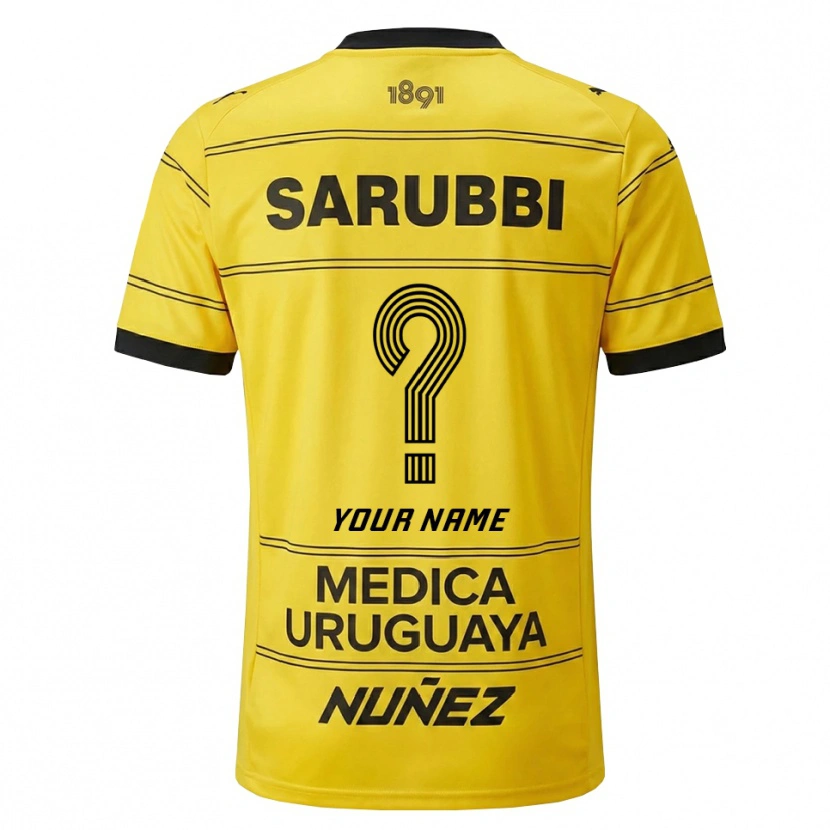 Danxen Mujer Camiseta Su Nombre #0 Amarillo Negro 2ª Equipación 2026/27 La Camisa México