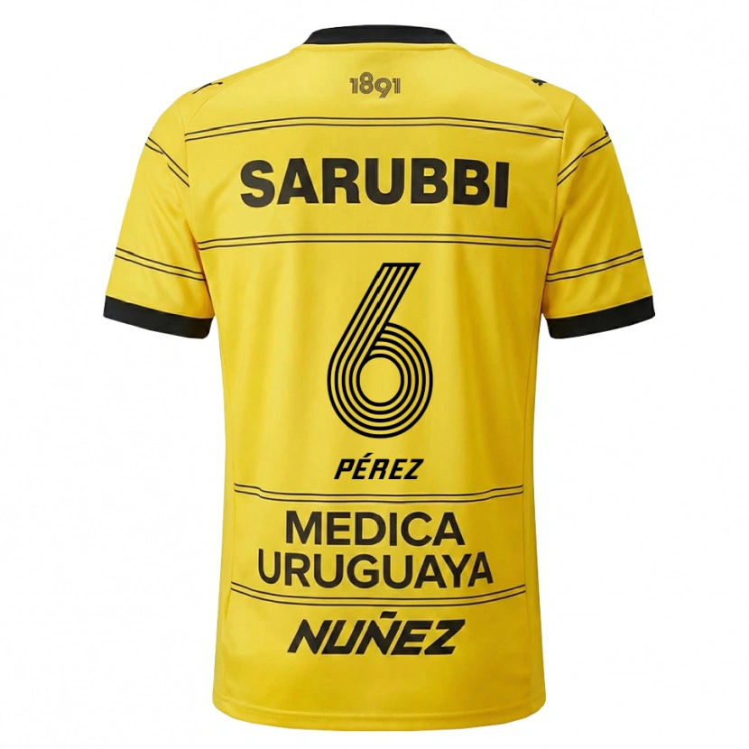 Danxen Mujer Camiseta Rodrigo Pérez #6 Amarillo Negro 2ª Equipación 2026/27 La Camisa México