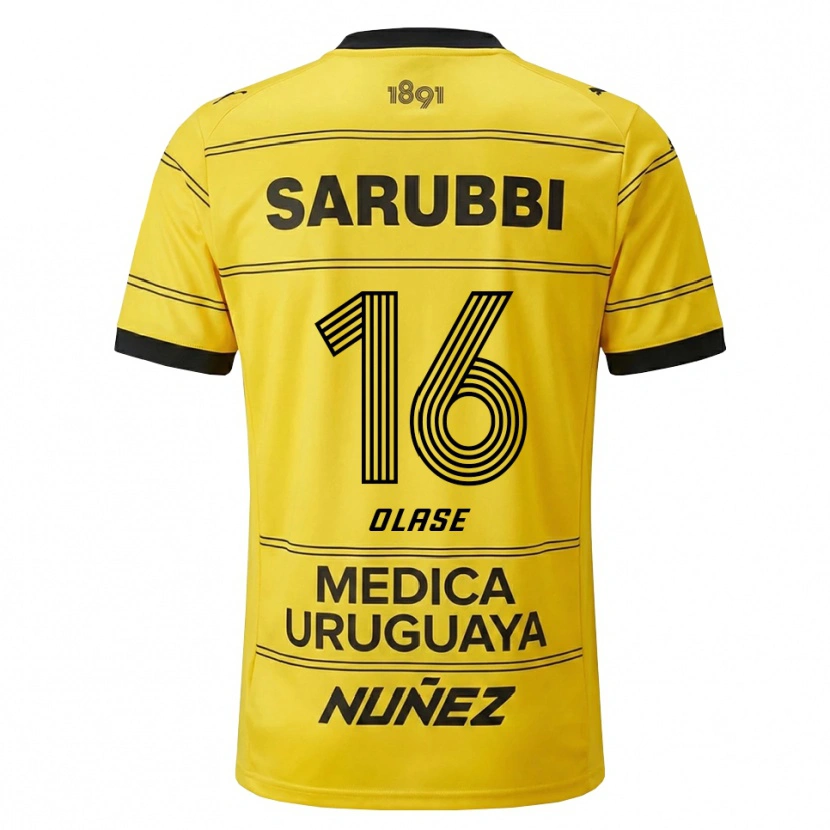 Danxen Mujer Camiseta Tomás Olase #16 Amarillo Negro 2ª Equipación 2026/27 La Camisa México