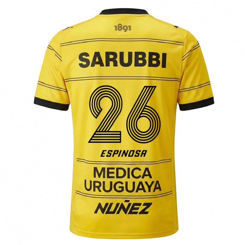 Danxen Mujer Camiseta Thiago Espinosa #26 Amarillo Negro 2ª Equipación 2026/27 La Camisa México