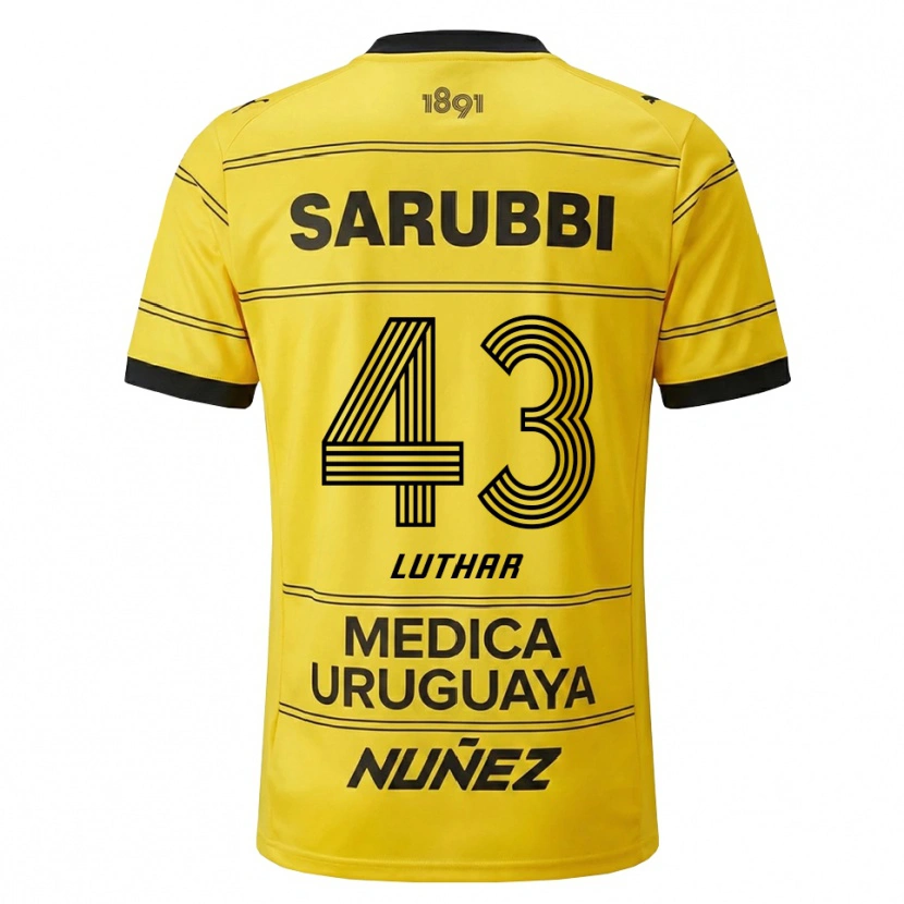 Danxen Mujer Camiseta Thiago Luthar #43 Amarillo Negro 2ª Equipación 2026/27 La Camisa México