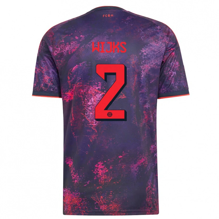 Danxen Mujer Camiseta Chivano Wijks #2 Rojo Morado Equipación Tercera 2026/27 La Camisa México