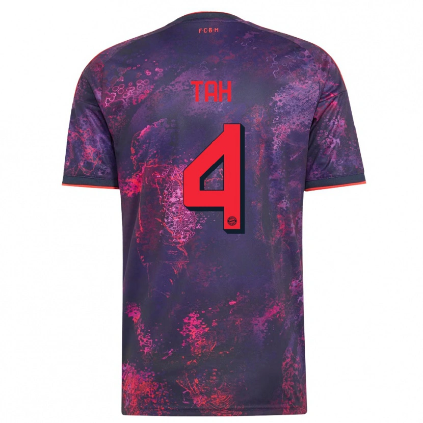 Danxen Mujer Camiseta Jonathan Tah #4 Rojo Morado Equipación Tercera 2026/27 La Camisa México