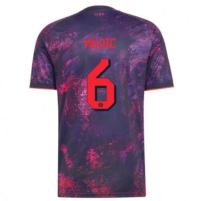 Danxen Mujer Camiseta Tarik Mujic #6 Rojo Morado Equipación Tercera 2026/27 La Camisa México