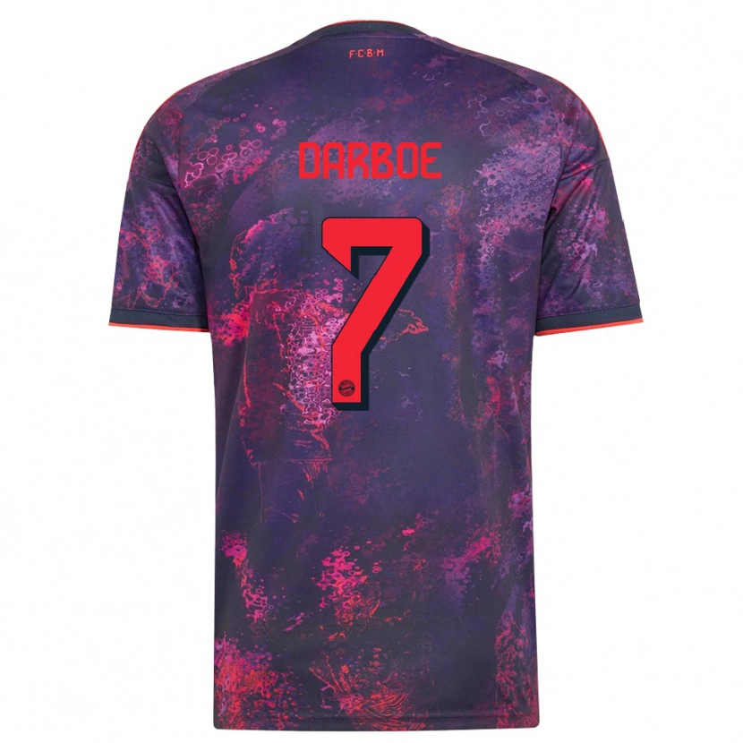 Danxen Mujer Camiseta Bajung Darboe #7 Rojo Morado Equipación Tercera 2026/27 La Camisa México