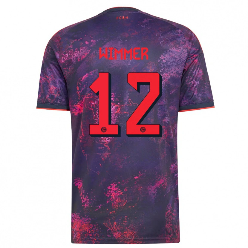 Danxen Mujer Camiseta Benedikt Wimmer #12 Rojo Morado Equipación Tercera 2026/27 La Camisa México