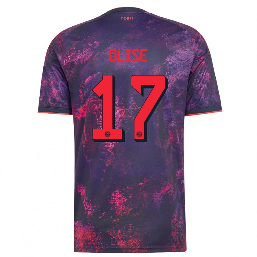 Danxen Mujer Camiseta Michael Olise #17 Rojo Morado Equipación Tercera 2026/27 La Camisa México