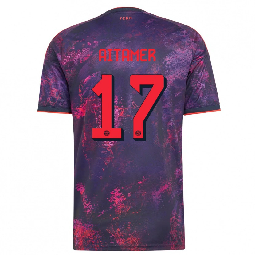 Danxen Mujer Camiseta Younes Aitamer #17 Rojo Morado Equipación Tercera 2026/27 La Camisa México