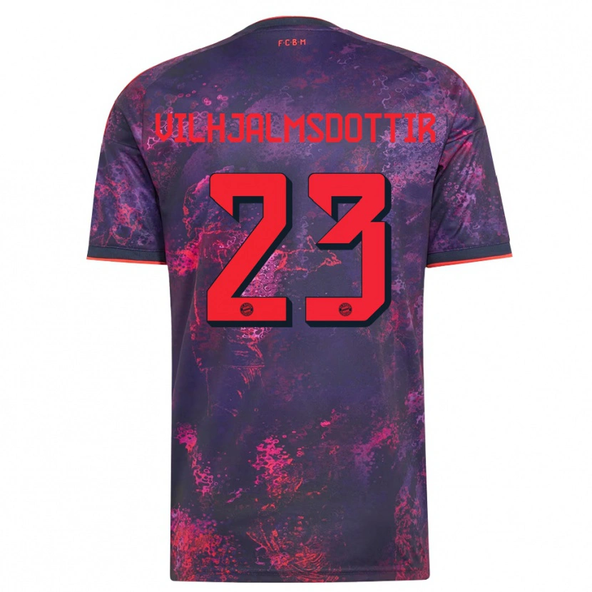 Danxen Mujer Camiseta Karolina Lea Vilhjalmsdottir #23 Rojo Morado Equipación Tercera 2026/27 La Camisa México